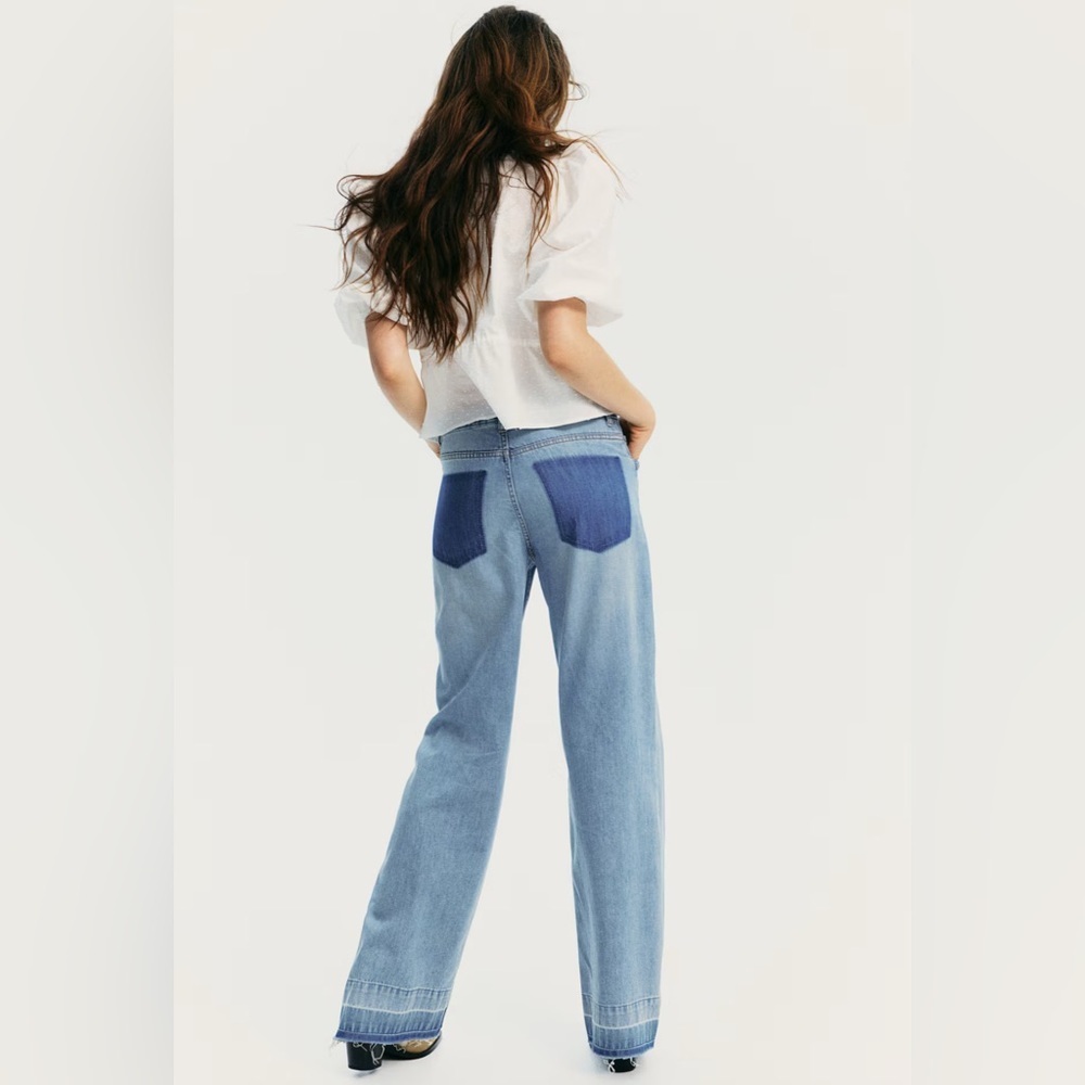 H&M NWT WIDE HIGH WAISTED JEANS